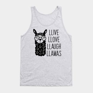 Llive Llove Llaugh Llamas (Live Love Laugh Parody) Tank Top